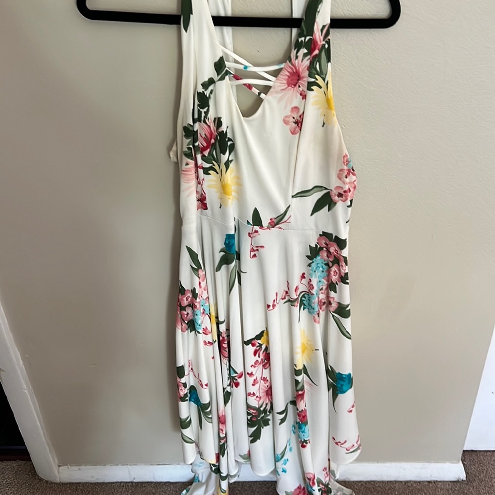 Flower sleeves less candies dress worn once smokeless home